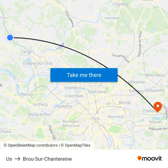 Us to Brou-Sur-Chantereine map