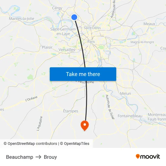 Beauchamp to Brouy map