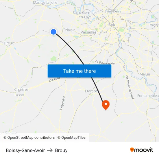 Boissy-Sans-Avoir to Brouy map