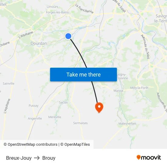 Breux-Jouy to Brouy map