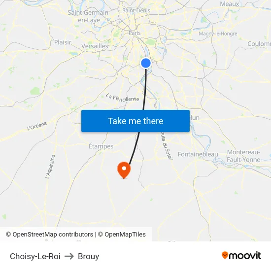 Choisy-Le-Roi to Brouy map