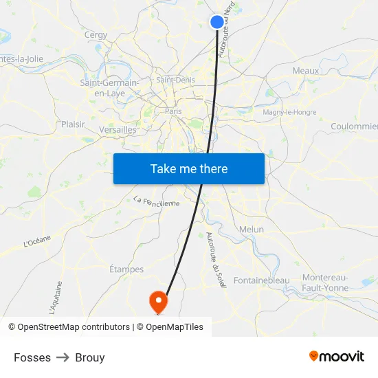 Fosses to Brouy map