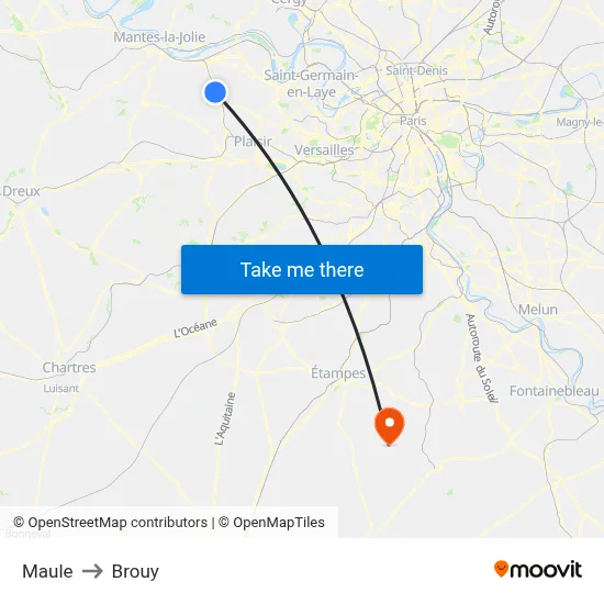 Maule to Brouy map