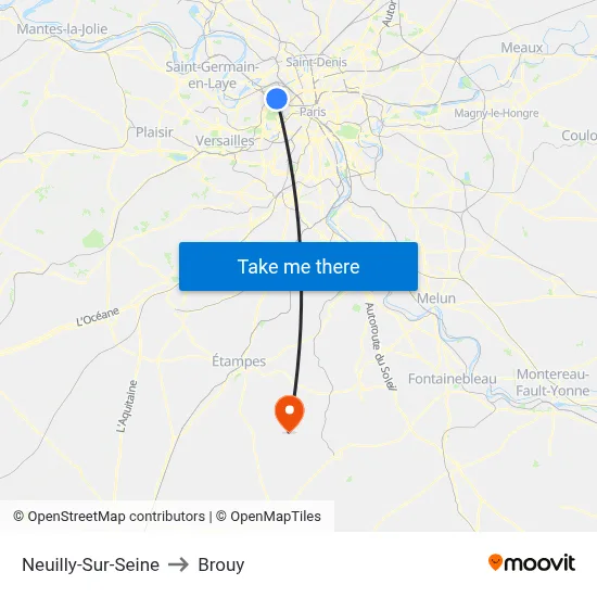 Neuilly-Sur-Seine to Brouy map