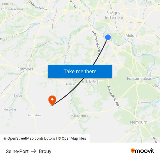 Seine-Port to Brouy map