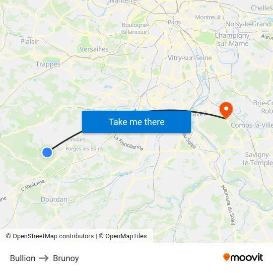 Bullion to Brunoy map