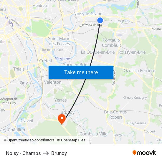 Noisy - Champs to Brunoy map