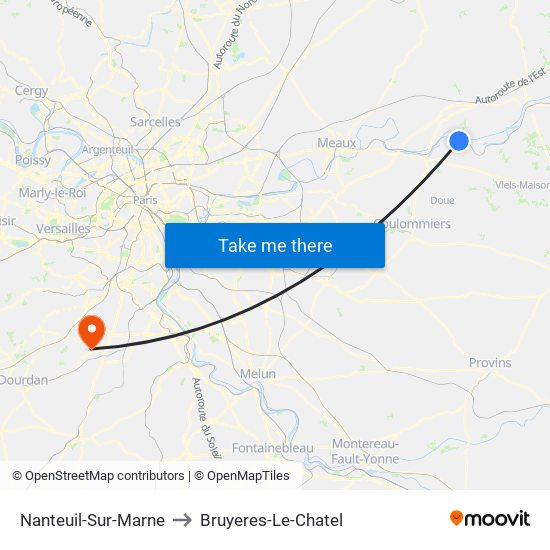 Nanteuil-Sur-Marne to Bruyeres-Le-Chatel map