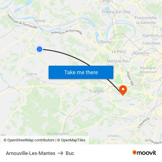 Arnouville-Les-Mantes to Buc map