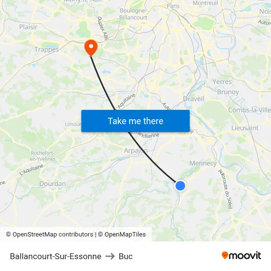 Ballancourt-Sur-Essonne to Buc map