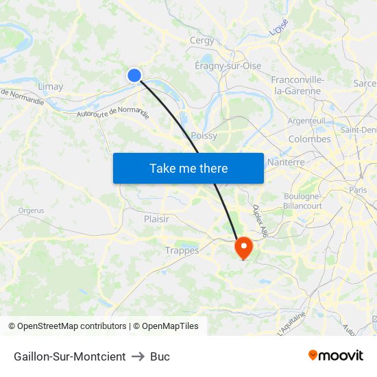 Gaillon-Sur-Montcient to Buc map