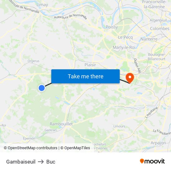 Gambaiseuil to Buc map
