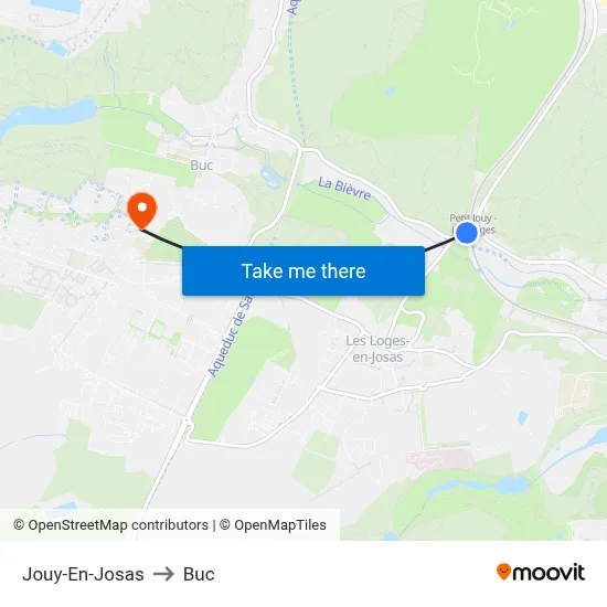 Jouy-En-Josas to Buc map