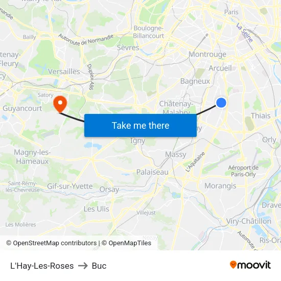 L'Hay-Les-Roses to Buc map
