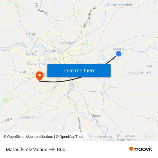 Mareuil-Les-Meaux to Buc map