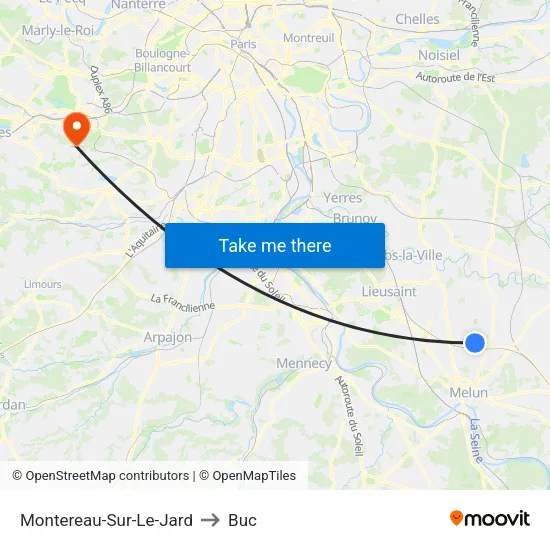 Montereau-Sur-Le-Jard to Buc map