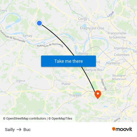 Sailly to Buc map