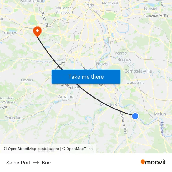 Seine-Port to Buc map