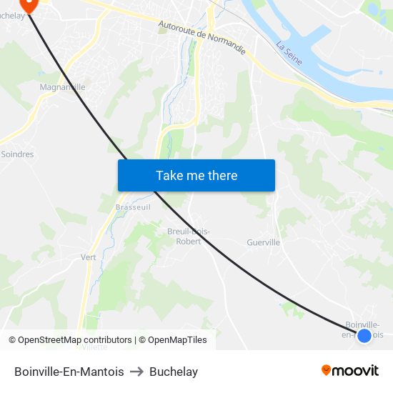 Boinville-En-Mantois to Buchelay map