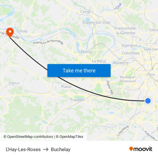 L'Hay-Les-Roses to Buchelay map