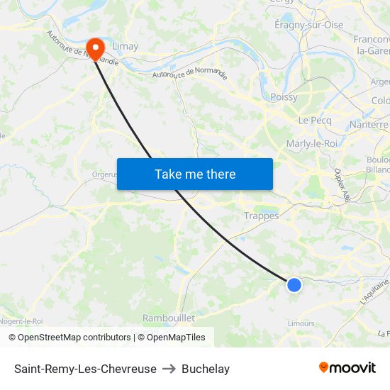 Saint-Remy-Les-Chevreuse to Buchelay map