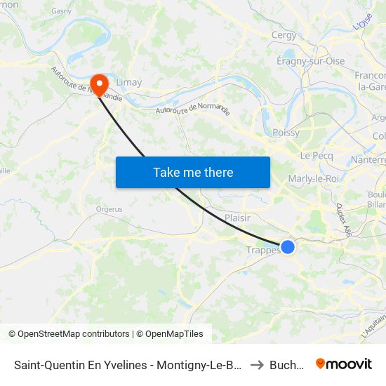 Saint-Quentin En Yvelines - Montigny-Le-Bretonneux to Buchelay map