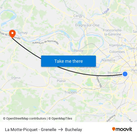 La Motte-Picquet - Grenelle to Buchelay map