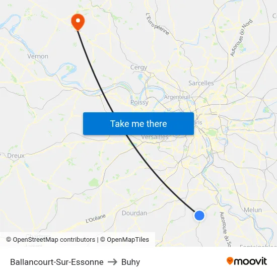 Ballancourt-Sur-Essonne to Buhy map