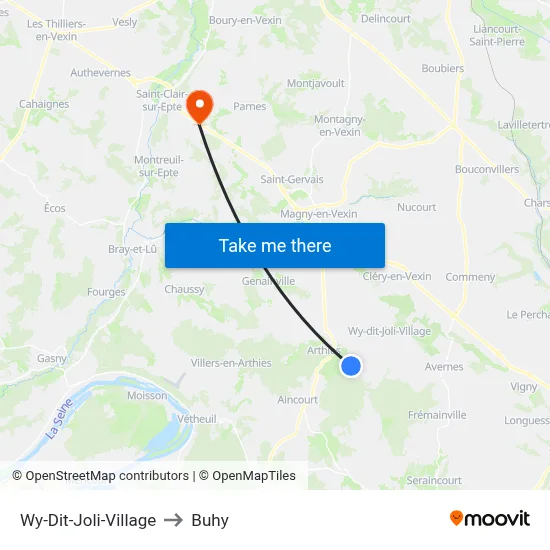 Wy-Dit-Joli-Village to Buhy map