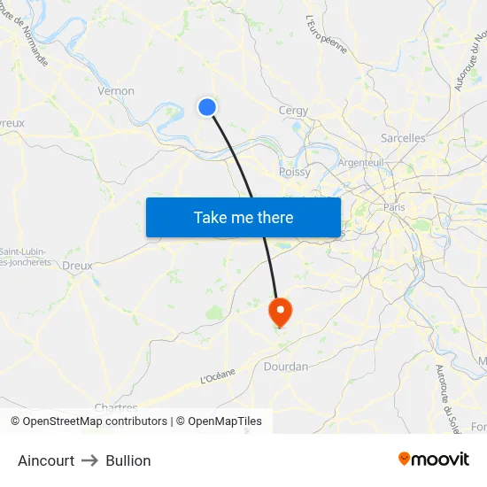 Aincourt to Bullion map