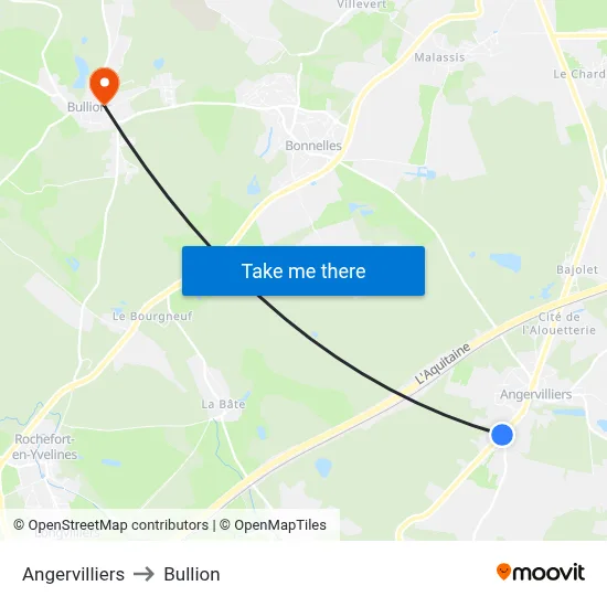 Angervilliers to Bullion map