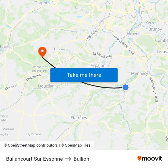 Ballancourt-Sur-Essonne to Bullion map