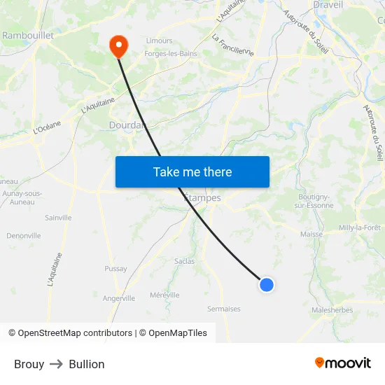 Brouy to Bullion map