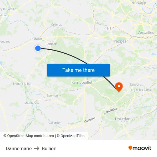 Dannemarie to Bullion map