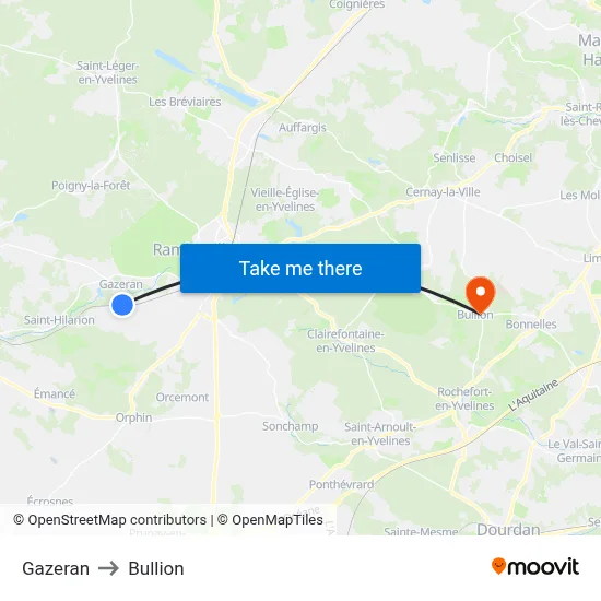 Gazeran to Bullion map