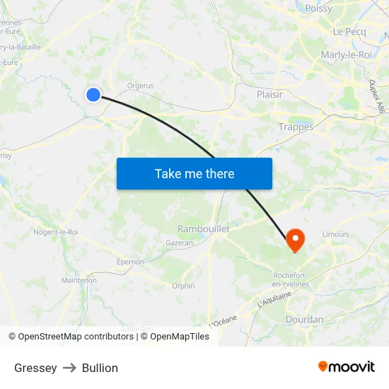 Gressey to Bullion map