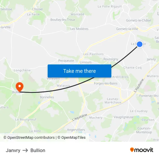 Janvry to Bullion map