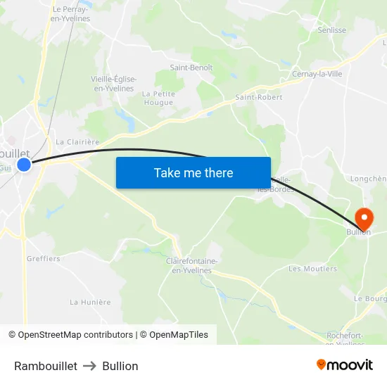 Rambouillet to Bullion map