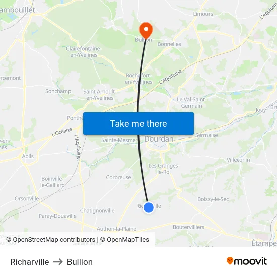 Richarville to Bullion map