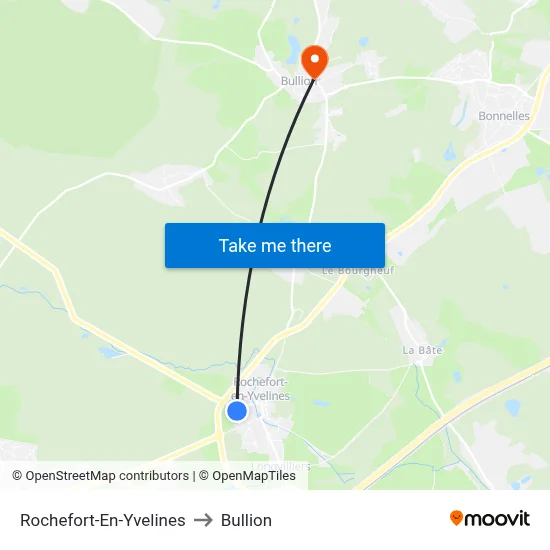 Rochefort-En-Yvelines to Bullion map