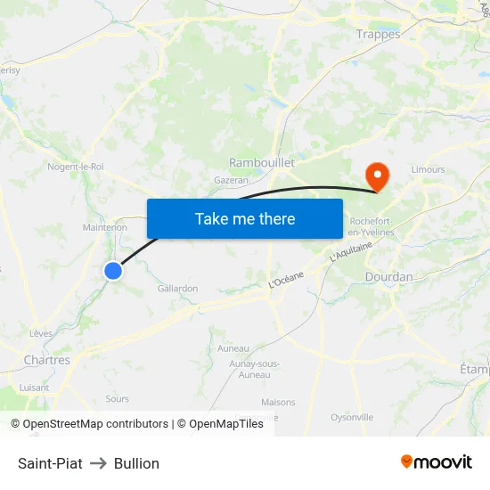 Saint-Piat to Bullion map