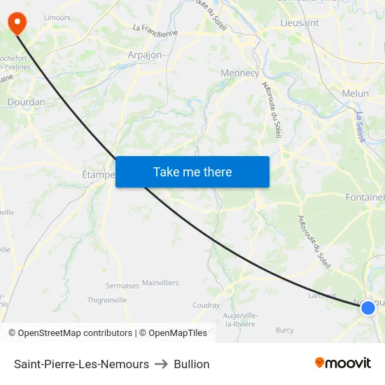 Saint-Pierre-Les-Nemours to Bullion map