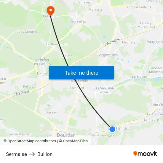 Sermaise to Bullion map
