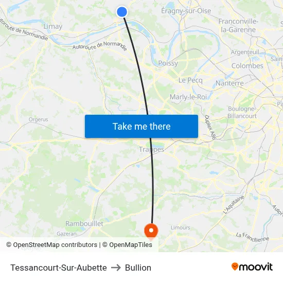 Tessancourt-Sur-Aubette to Bullion map