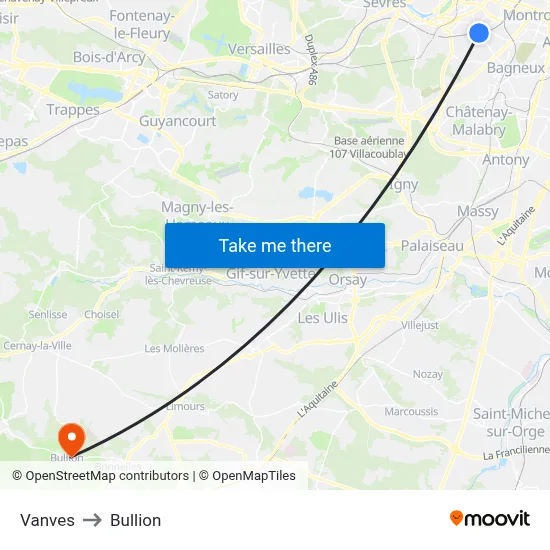 Vanves to Bullion map
