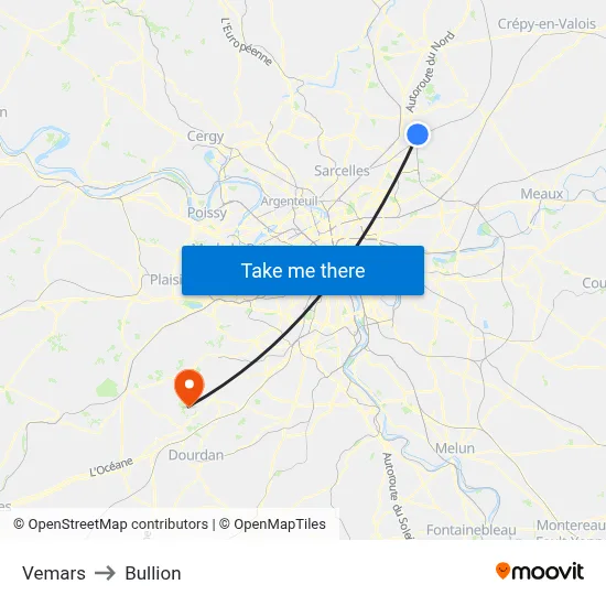 Vemars to Bullion map
