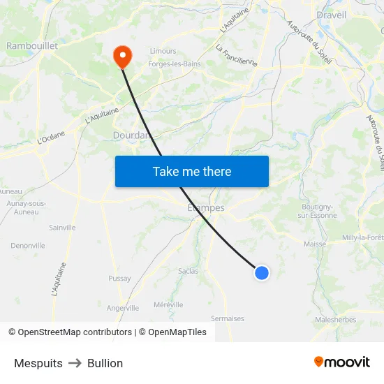 Mespuits to Bullion map