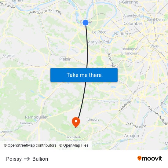 Poissy to Bullion map
