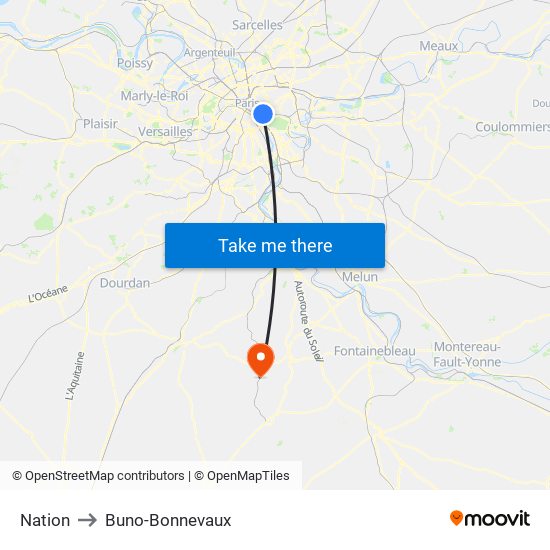 Nation to Buno-Bonnevaux map