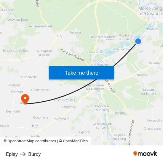 Episy to Burcy map